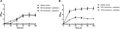 Microbial Culture in Minimal Medium With Oil Favors Enrichment of Biosurfactant Producing Genes